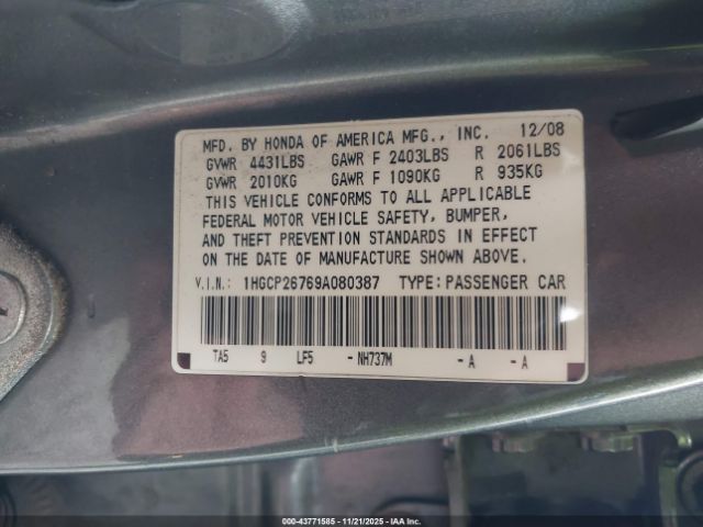 Honda Accord 2.4 Ex Image 15