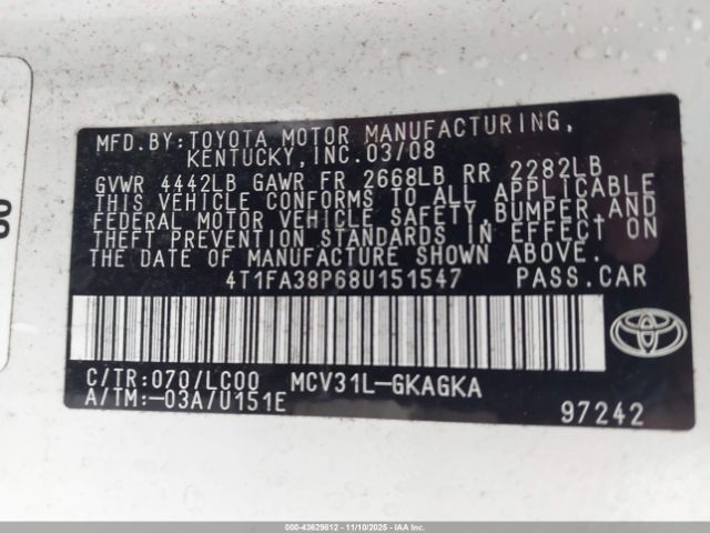 Toyota Camry Sle Image 10